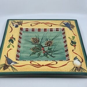 Lenox Winter‎ Greetings Everyday 14" Square Platter Catherine McClung Christmas